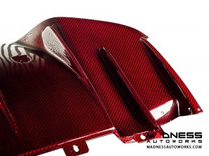 Alfa Romeo Giulia Rear Diffuser - Carbon Fiber - Quadrifoglio Model - Light Red Candy 